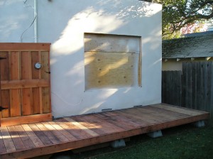 EXTERIOR WALL TO FRENCH DOOR ROUGH